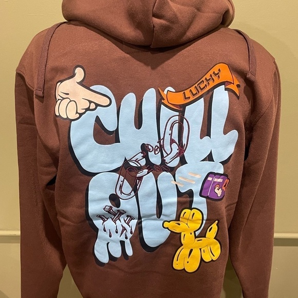 Bleecker&Mercer hoody pullover brown side pocket regular fit - Picture 2 of 4